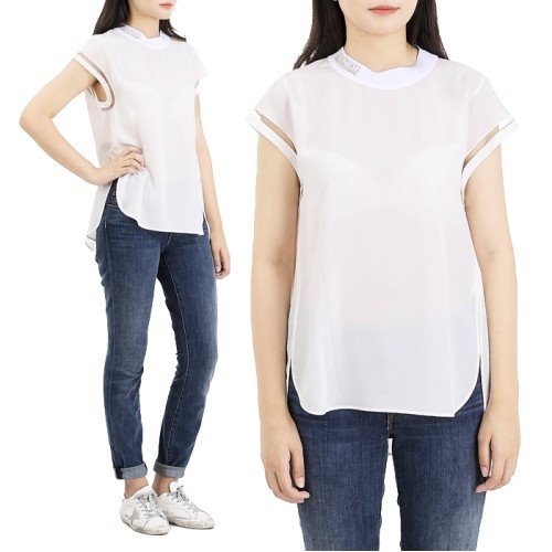 [펜디] FS6914 O2R ZNM 여성 CREPE DE CHINE 티셔츠