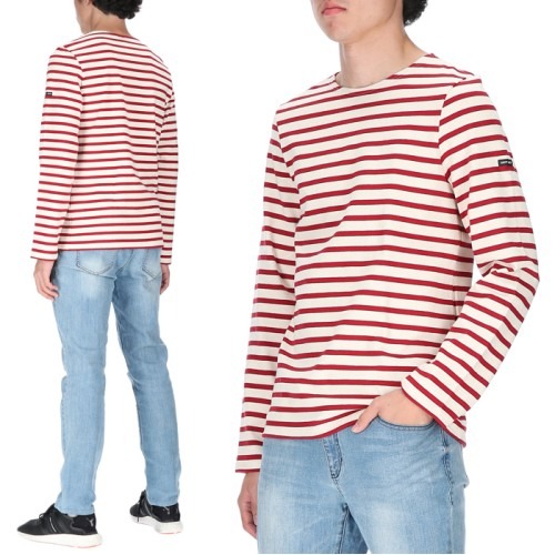 [세인트제임스] 메르디앙 모던 6870 OU 남녀공용 스트라이프 티셔츠